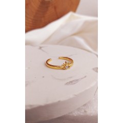 Evil Eye White Stone Ring